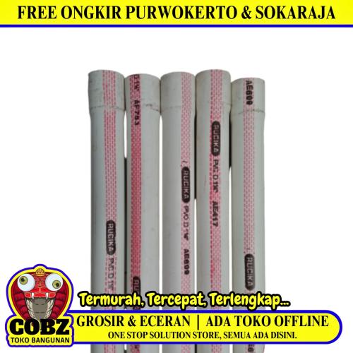 1 1/4 IN / RUCIKA D Lis Merah Pipa Pralon Paralon PVC Putih Meter