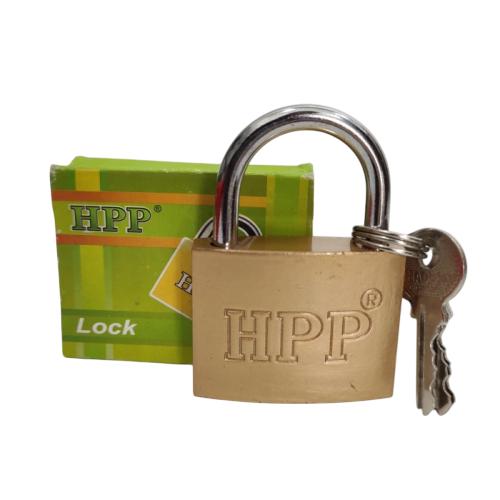 50 MM / HPP Gembok Pintu Pagar Padlock Anti Maling Leher Pendek Kuning
