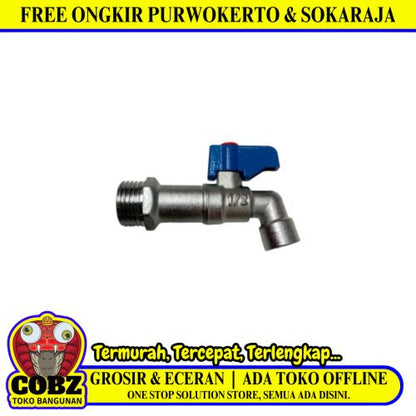 1/2 IN / ONDA BC Kran Air Tembok Taman Bola Ball Valve Stainless
