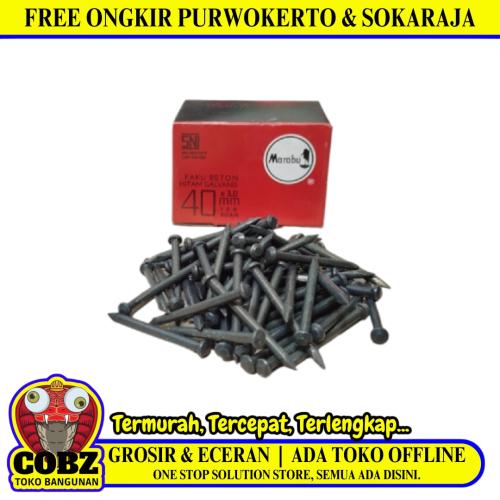40 MM / MARABU Paku Beton Tembok Dinding Hitam Dus