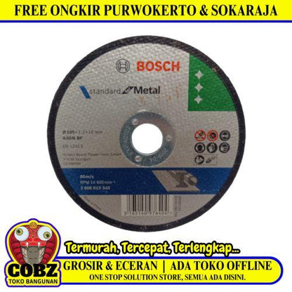 4 IN/ BOSCH A60NB Metal Grinding Mata Gerinda Potong Cutting Besi Baja