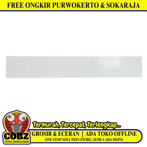 10 CM x 60 CM / TM List Granit Lantai Dinding Tangga Putih Lembar