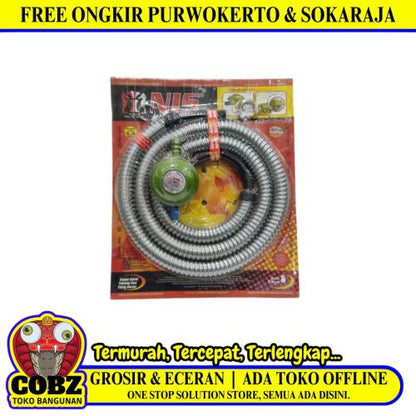 180 CM / NIS Selang + Regulator Kepala Gas LPG Tekanan Rendah Set