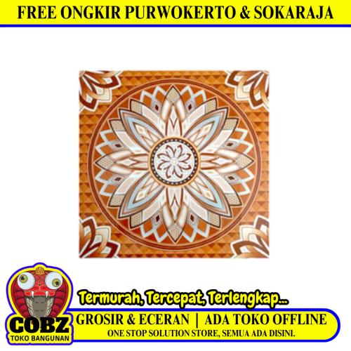 40 CM x 40 CM / ARWANA SAHARA Keramik Lantai Rumah Glossy Brown Dus