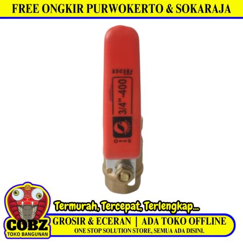 3/4 IN / FREEDER Stop Kran Drat Dalam Ball Valve Engkol Kuningan