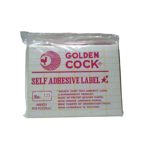 No. 123 / GOLDEN COCK Kertas Label Harga Pack