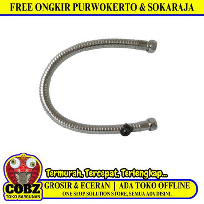 1/2 IN X 50 CM / MAGNUM Selang Fleksibel Sink Hose Kloset Spiral Stainless