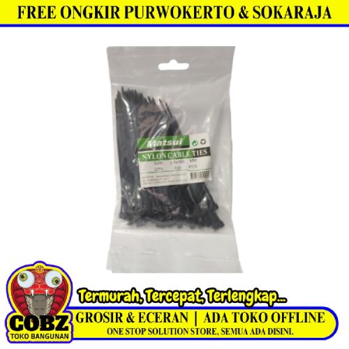 2.5 MM x 100 MM /  MATSUI Kabel Cable Ties Tali Ripet 10 CM Hitam Pack