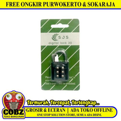 30 MM / SJS Gembok Nomer Pin Angka Tas Kunci Koper Travel Lock
