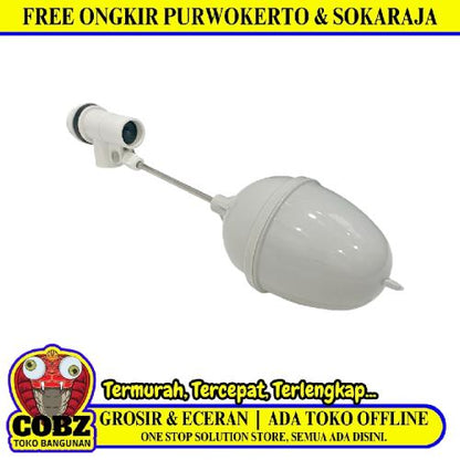 3/4 IN / PRIMY Floating Valve Pelampung Bola Air Torrent PVC Plastik Set