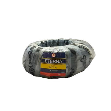 1 INTI x 4 MM x 100 M / ETERNA NYA Tunggal Kabel Tembaga SNI Hitam Roll
