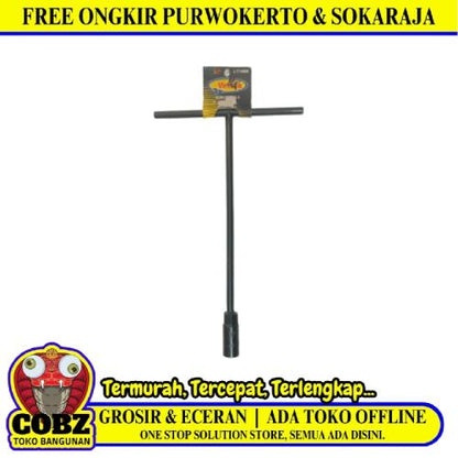 14 MM / VENUS Kunci Sok Shock Socket T Type Wrench Hitam