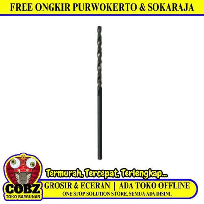 2 MM / NACHI Shank Twist Drill Bits Mata Bor Besi Baja Kayu PVC