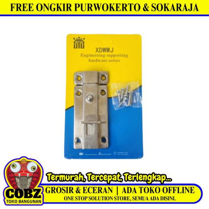 4 IN / SUS 304 Grendel Kunci Slot Pintu Jendela Stainless