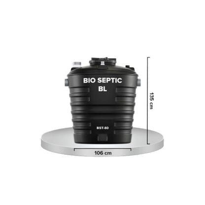 800 L / M POIN + BIO PLUS BST-80 Septic Tank Sepiteng Tangki PVC Red Granite Set