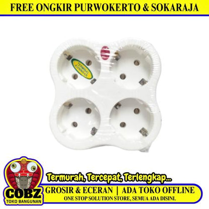 4 LUBANG / MATSUI MT-314L Steker Stop Kontak Colokan Serbaguna 4 in 1