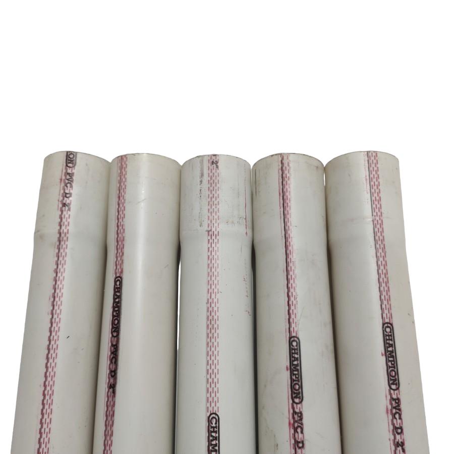 2 IN x 400 CM / CHAMPION D Lis Merah Pipa Pralon Paralon PVC Putih Batang
