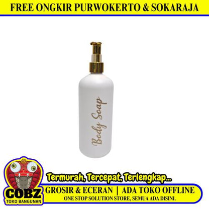 500 ML / BODY SOAP Dispenser Tempat Sabun Shampoo Cair Letak PVC Putih