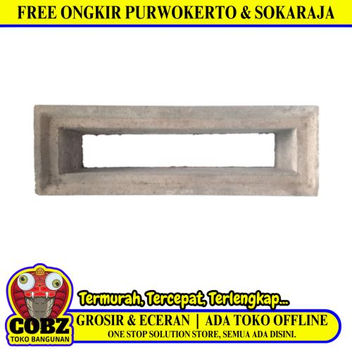 13 CM x 40 CM / BL Profil Rooster Lubang Angin Semen Abu 1 Sisi Biji