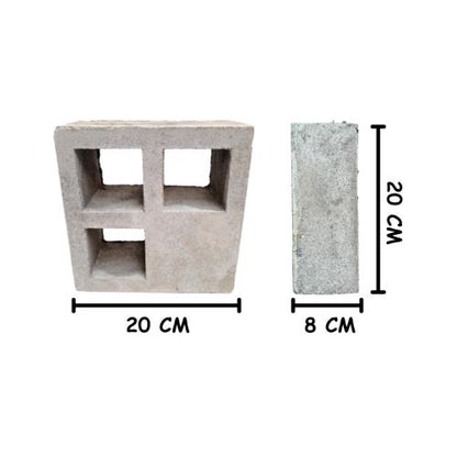 20 CM x 20 CM / BL 57 Rooster Lubang Angin Semen 1 Sisi Biji