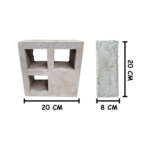 20 CM x 20 CM / BL 57 Rooster Lubang Angin Semen 1 Sisi Biji