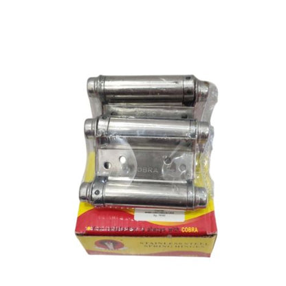 3 INCH / COBRA Engsel Cowboy Koboi Bolak Balik Pintu Kabinet Silver Set