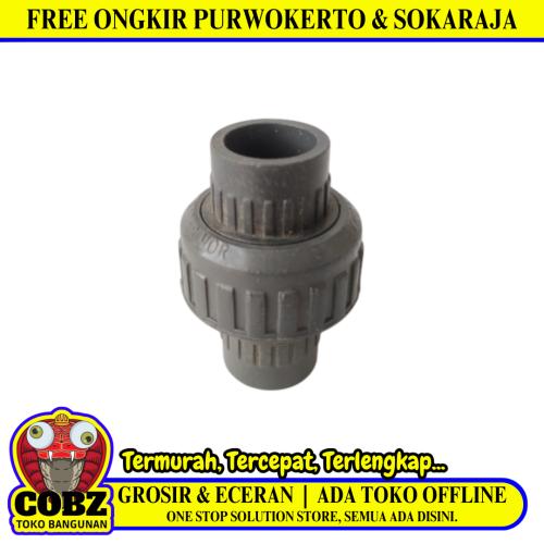 1/2 IN / ADIRA Water Mur Moor Polos Union Socket Plastik PVC