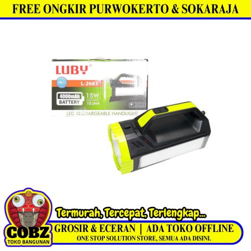 15 WATT + 1 WATT 36 SMD / LUBY 2683 Senter LED Charge Kabel + Lampu Meja