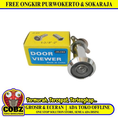 JIALONG Door Viewer Lubang Alat Pengintip Keker Pintu Silver