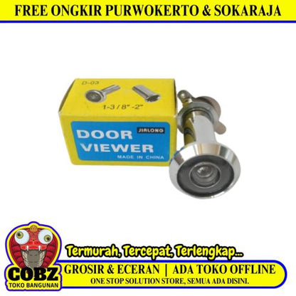 JIALONG Door Viewer Lubang Alat Pengintip Keker Pintu Silver