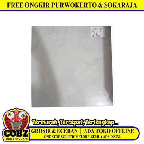 40 CM x 40 CM / ARWANA LYON Keramik Lantai Rumah Glossy Grey Dus