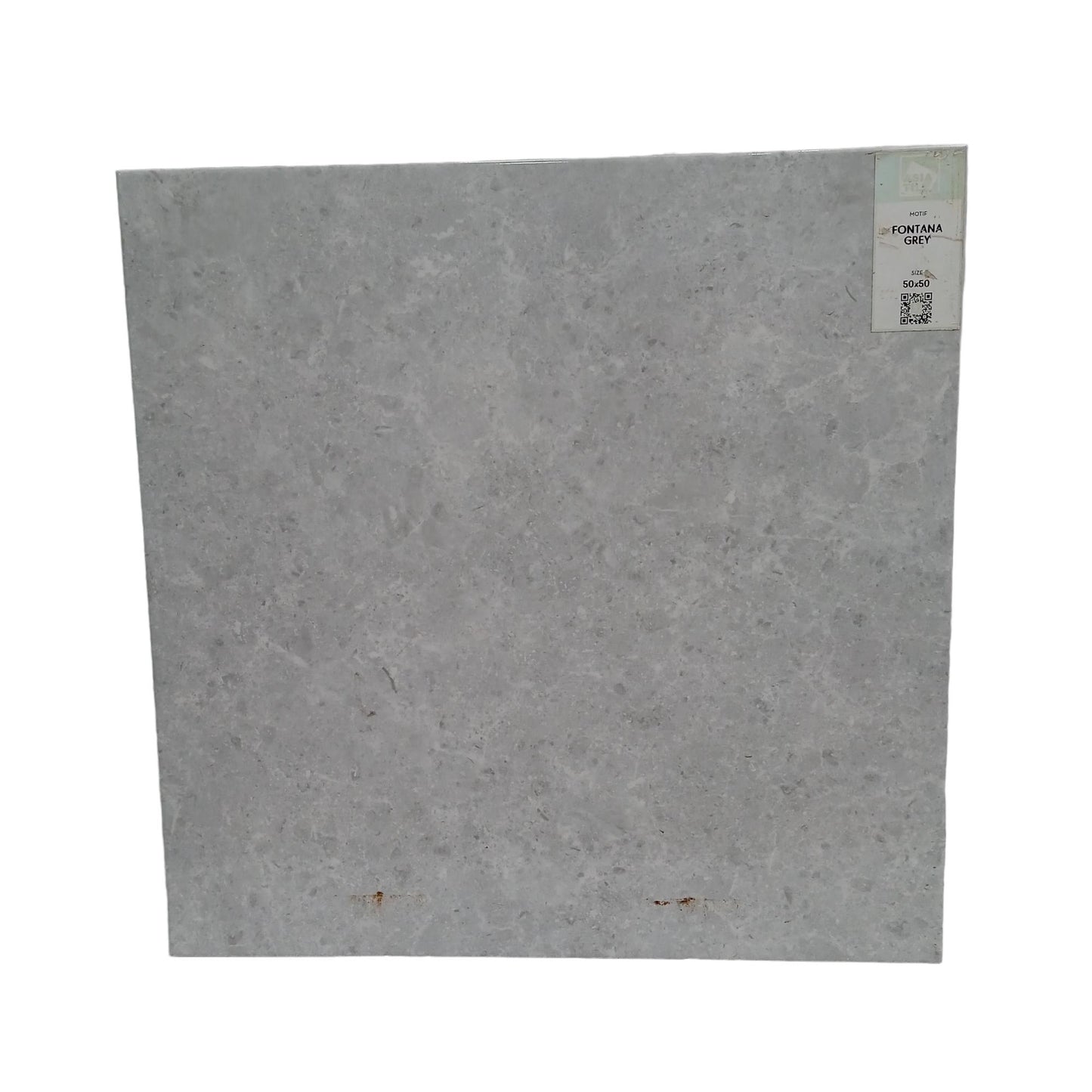 50 CM x 50 CM / ASIA TILE FONTANA Keramik Lantai Rumah Grey Glossy Dus
