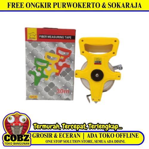 30 M / RUSH Meteran Tancap Roll Gulung Alat Ukur Measuring Tape