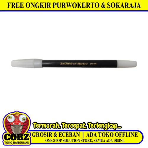 SNOWMAN Spidol Alat Tulis Marker Non Permanent Kecil Hitam