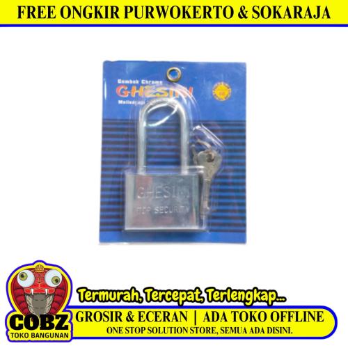 60 MM / GHESINI Gembok Pintu Pagar Padlock Anti Maling Leher Panjang