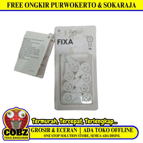 1K FIXA Kapstok Cantel Gantungan Baju Dinding Mini Bahan Set