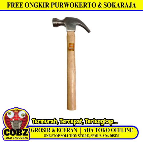 12 OZ / FUKUNG Palu Martil Kambing Tanduk Congkel Paku Gagang Kayu