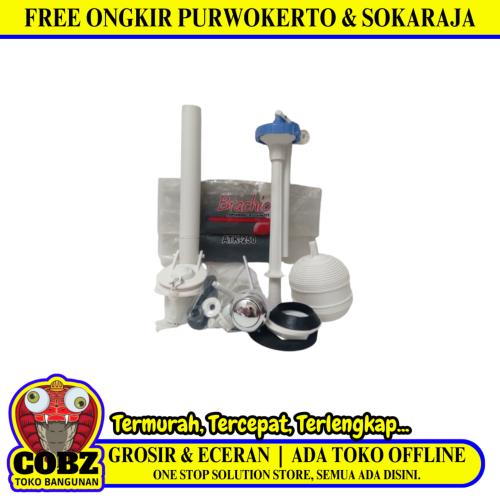 BRACHIO ATK-250 Alat Perlengkapan Kloset Monoblok Single Flush Bulat Set