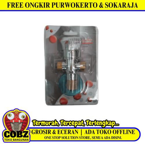 1/2 IN / BRACHIO Stop Kran Air Cabang Tee Shower Kloset Stainless