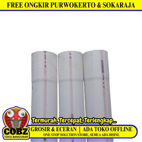 3 IN x 400 CM / CHAMPION D Lis Merah Pipa Pralon Paralon PVC Putih Batang