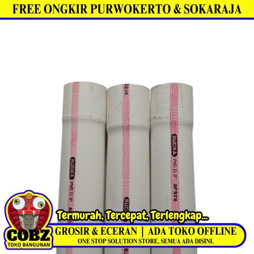3 IN x 400 CM / RUCIKA D Lis Merah Pipa Pralon Paralon PVC Putih Batang