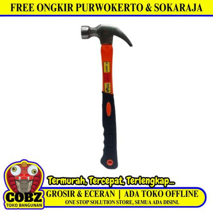 16 OZ / WOLF Palu Martil Kambing Tanduk Congkel Paku Gagang Karet