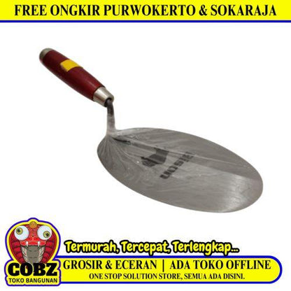 7 IN / BISON Cetok Sendok Semen Acian Trowel Bulat Gagang Kayu