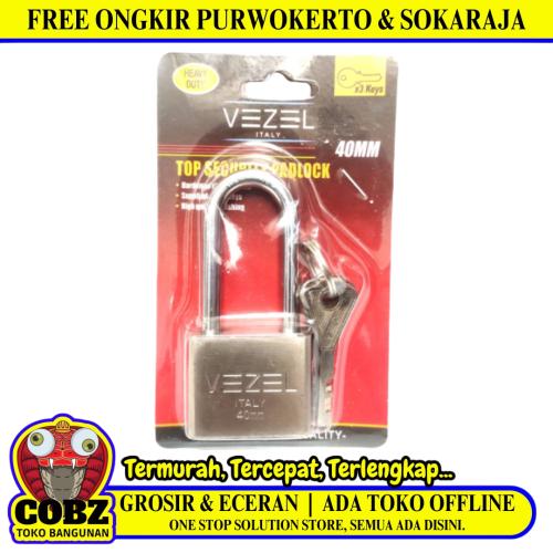 40 MM / VEZEL Gembok Pintu Pagar Padlock Anti Maling Leher Panjang
