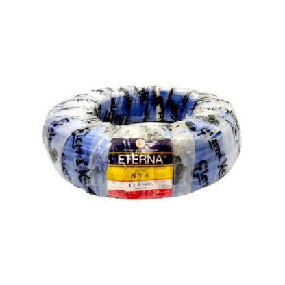 1 INTI x 4 MM x 100 M / ETERNA NYA Tunggal Kabel Tembaga SNI Biru Roll