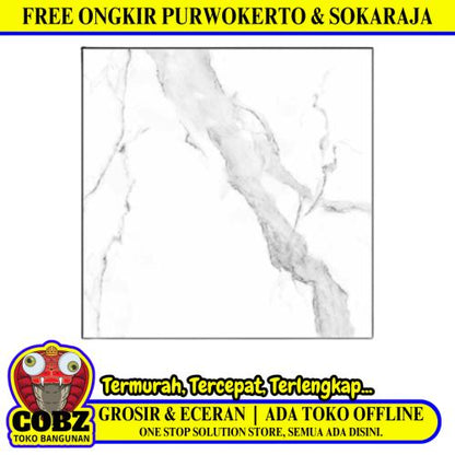 80 CM x 80 CM / SERENITY BRITANNICA WHITE Granit Lantai Rumah Glossy Dus