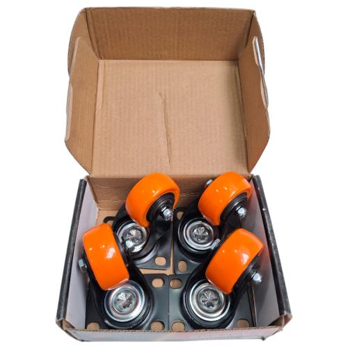 2 IN / BONUCCI SKA-207 Roda Hidup Trolly Gepeng Plat 50 MM Nylon Orange 4 Pcs Dus