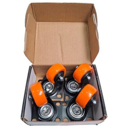 2 IN / BONUCCI SKA-207 Roda Hidup Trolly Gepeng Plat 50 MM Nylon Orange 4 Pcs Dus