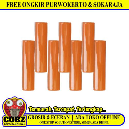 10 CM / TM Kuku Macan Bon Bon Lis Keramik Polos Orange Lembar