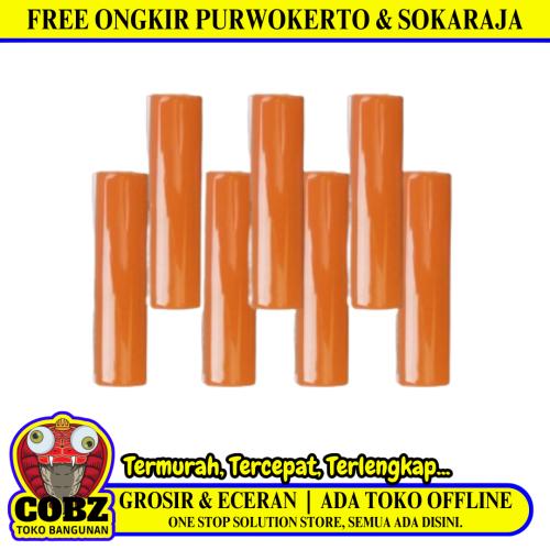 10 CM / TM Kuku Macan Bon Bon Lis Keramik Polos Orange Lembar